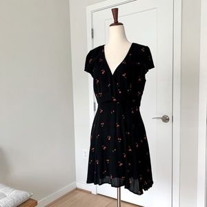 Lulu’s Mini Dress with Cherries print. Size Medium.